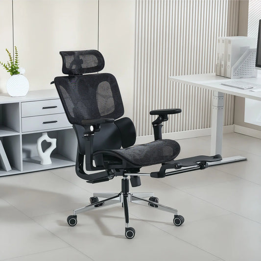 Ergonomic Mesh Office Chair, High Back, Lumbar Support, Black Task Chairs Black at Gallery Canada