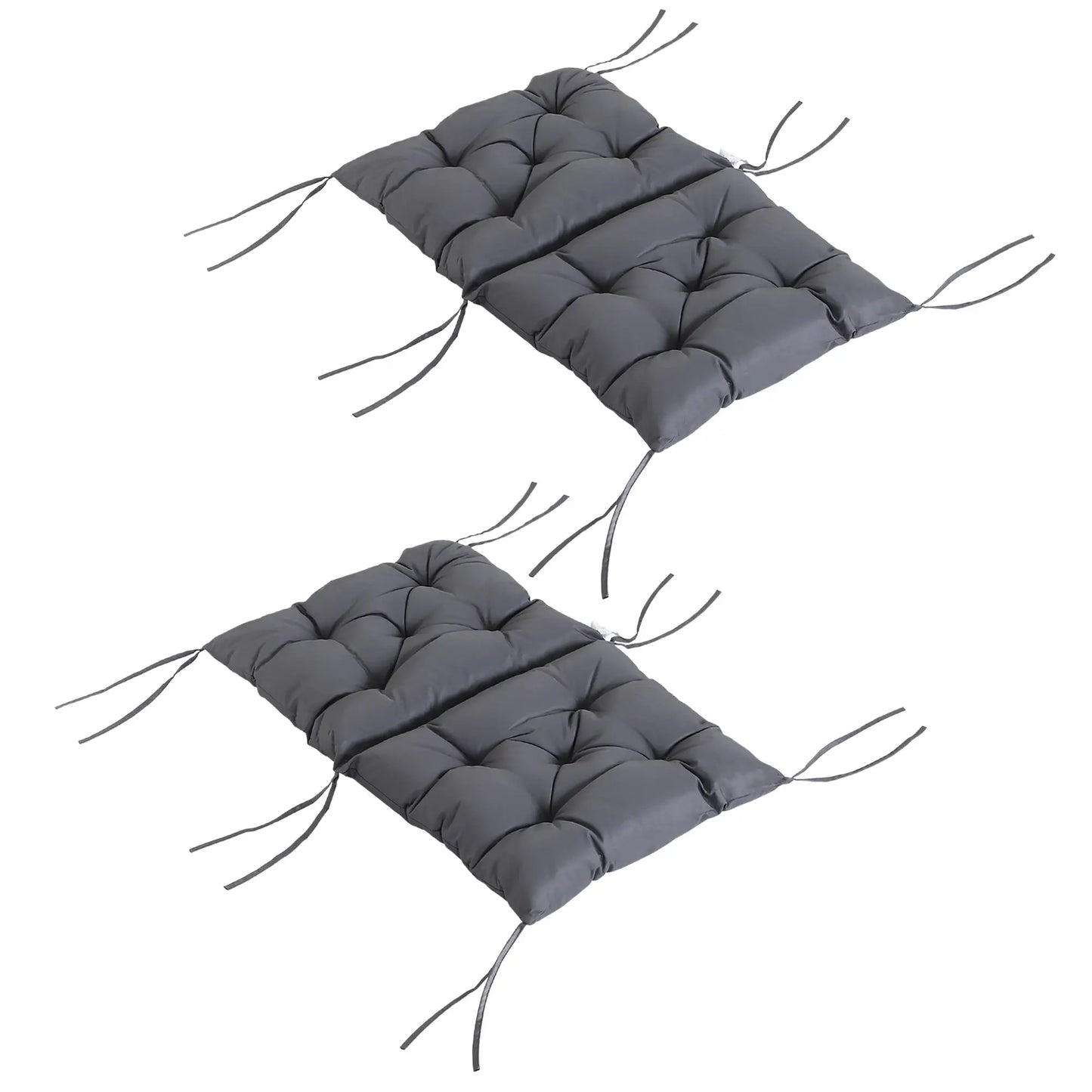 Patio Chair Cushions, Set of 2, 39" x 20" x 3", Dark Grey Patio Chair Cushions at Gallery Canada