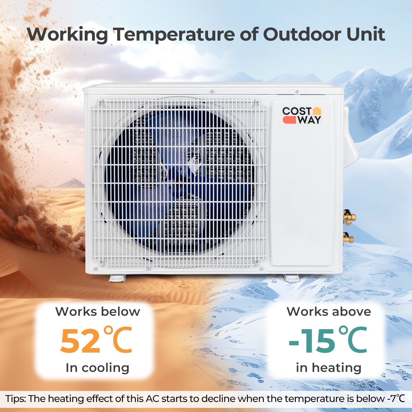 24000 BTU 21 SEER2 Mini Split Air Conditioner Heater, Wifi Enabled, White Mini Split Air Conditioners at Gallery Canada