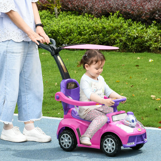 3 in 1 Kids Push Car, Toddler Sliding, Foot to Floor, Pink Push Cars for Toddlers Pink, Black at Gallery Canada