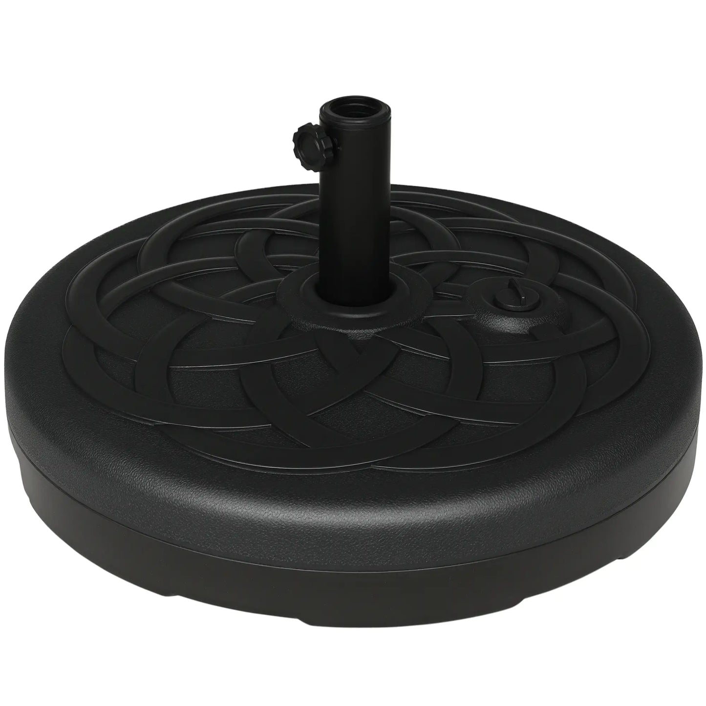 77 lb Heavy Duty Patio Umbrella Base, 22" Round, Black Umbrella Bases at Gallery Canada