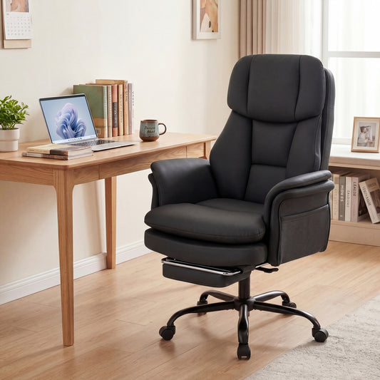 Ergonomic Cross Legged Office Chair, Big And Tall, Black Big and Tall Chairs Black at Gallery Canada