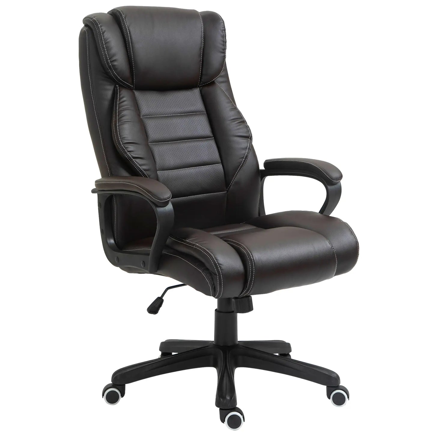 Massage Office Chair, High Back, 6-Point Vibration, Adjustable Height, Brown Massage Chairs at Gallery Canada