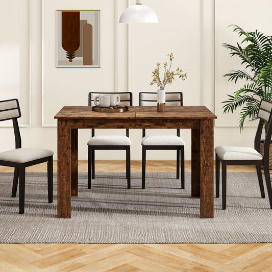 Extendable Dining Table, 47"-62", For 4-8 People, Rustic Brown Dining Tables Rustic Brown at Gallery Canada