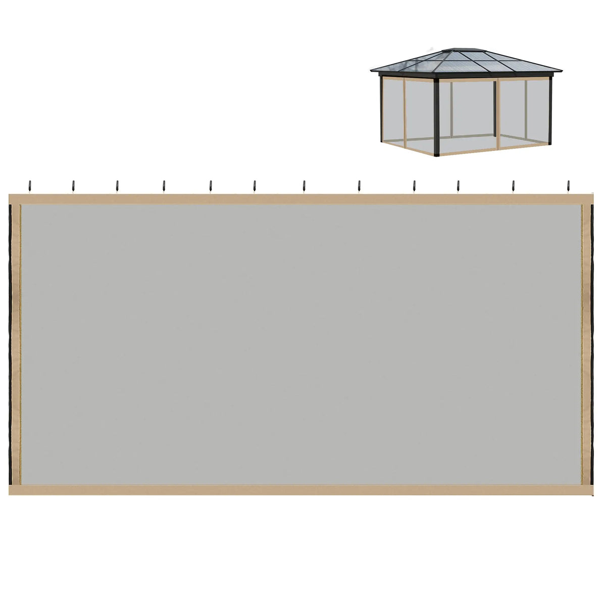 Gazebo Replacement Mosquito Netting, 10' x 10', Black Gazebo Sidewalls at Gallery Canada
