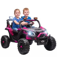 24V 2 Seater Kids Ride On Truck, Ages 3-8, Remote Control, Pink