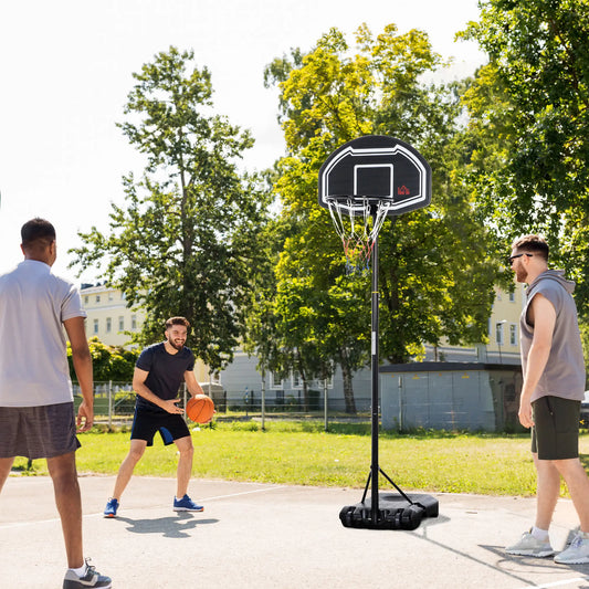 Basketball Hoop and Stand, 5.2-6.9ft Height Adjustable, Black Basketball Black at Gallery Canada