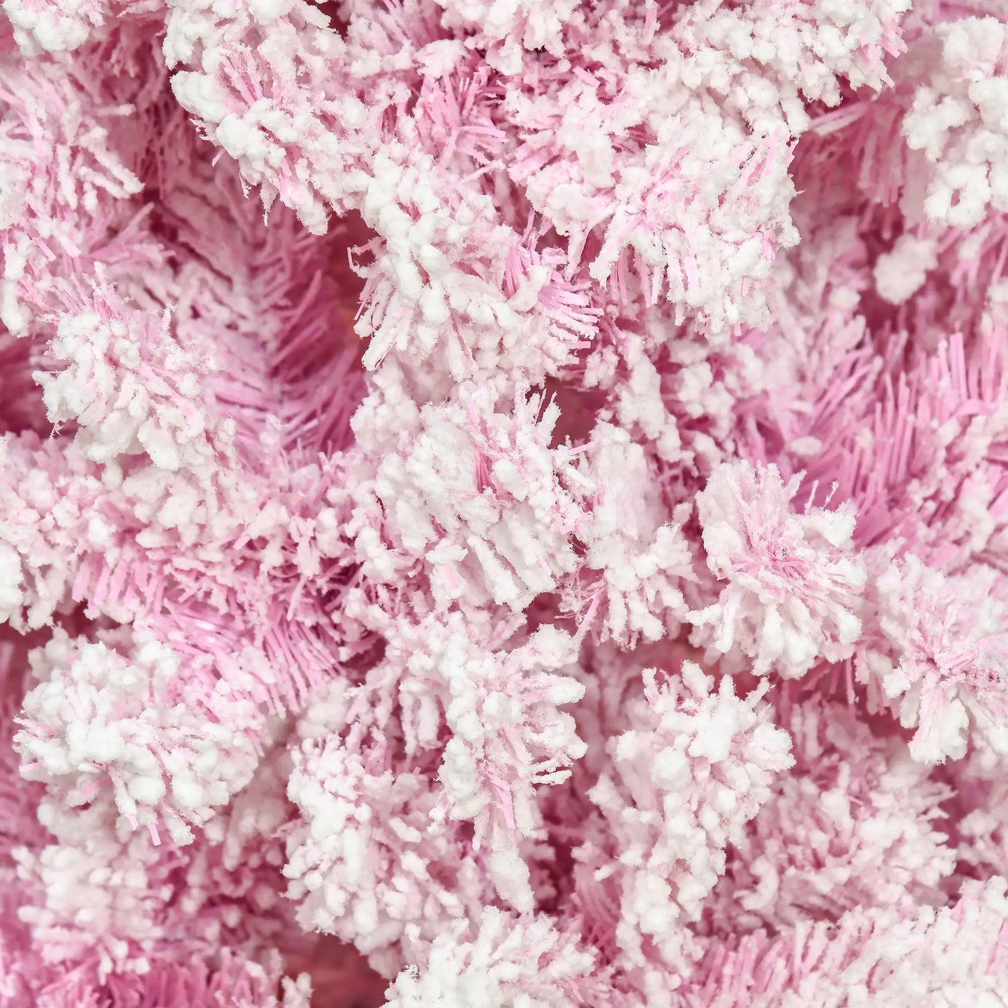 7.5 FT Snow Flocked Artificial Christmas Tree, Pencil Design, Pink Pencil Christmas Trees at Gallery Canada