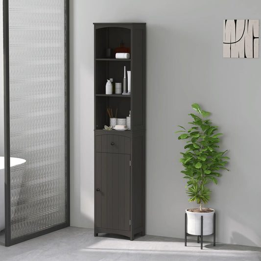 Tall Bathroom Cabinet, Shelves and Drawer Storage Organizer Bathroom Cabinets Black at Gallery Canada