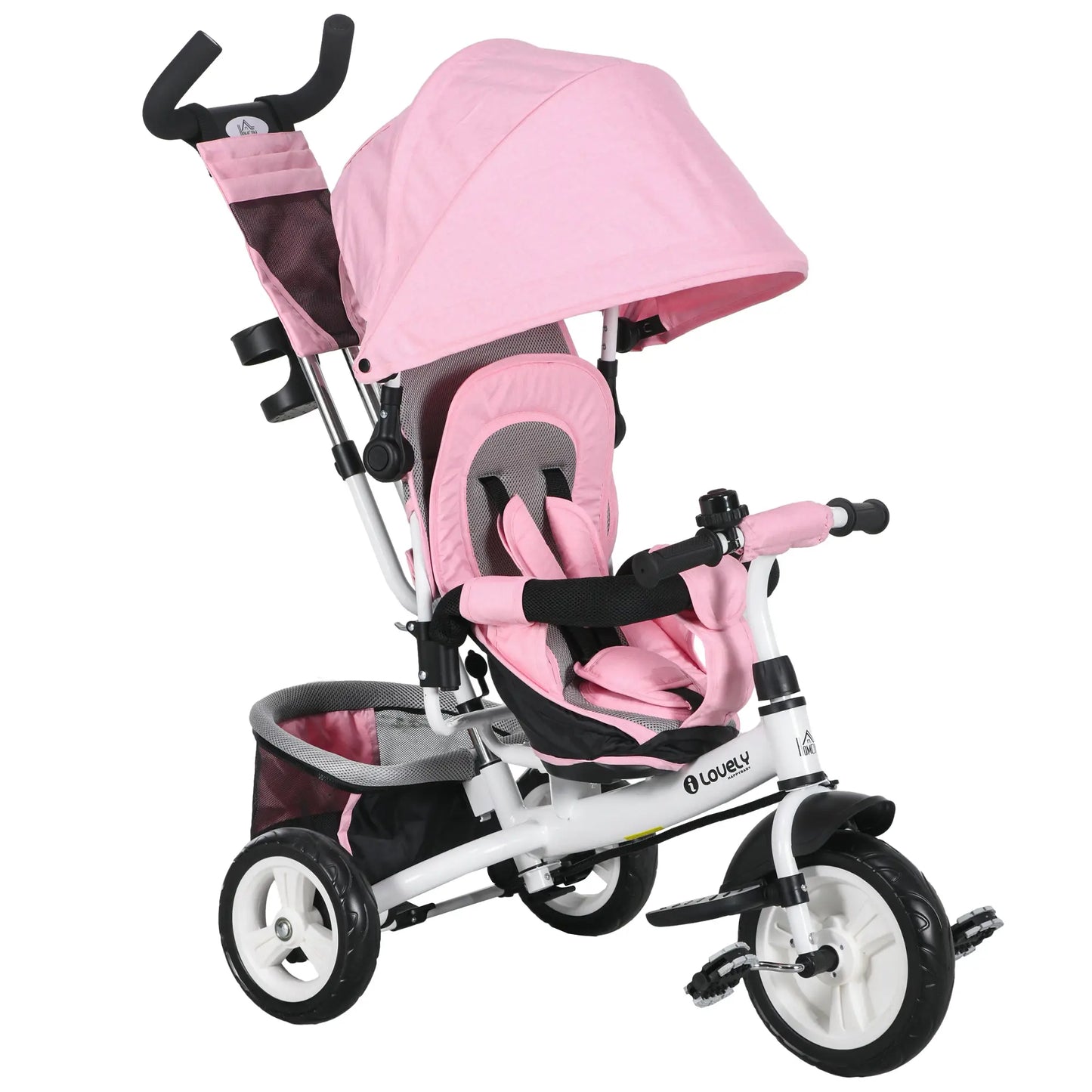 6 in 1 Toddler Tricycle, 1-5 Years, Parent Push Handle, Pink Tricycles for Kids at Gallery Canada