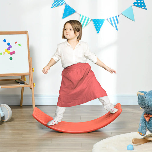32.3" Balance Board, Wobble Board, Kids Rocker, Montessori Toy, Red Baby Gym & Playmats Red at Gallery Canada