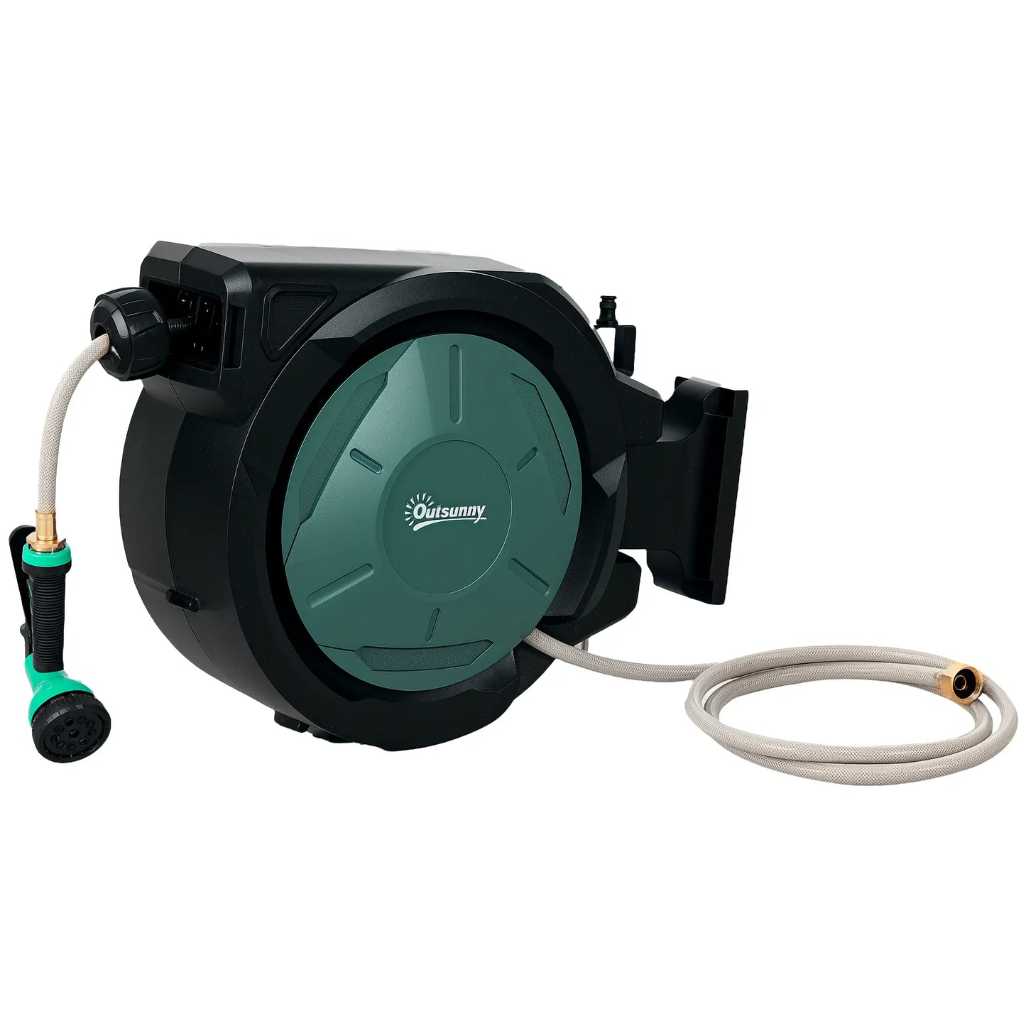 1/2 in x 100ft Wall Mounted Garden Hose Reel, Auto Rewind, Black Garden Accessories at Gallery Canada