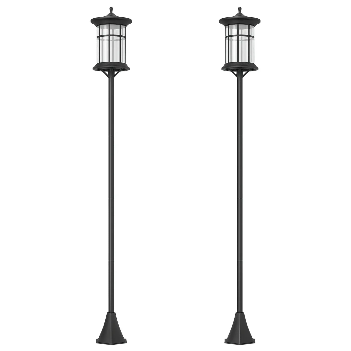 72" Solar Post Light, LED Outdoor Lamp, Waterproof IP44, 2 Pack, Cool White Solar Post Lamps at Gallery Canada