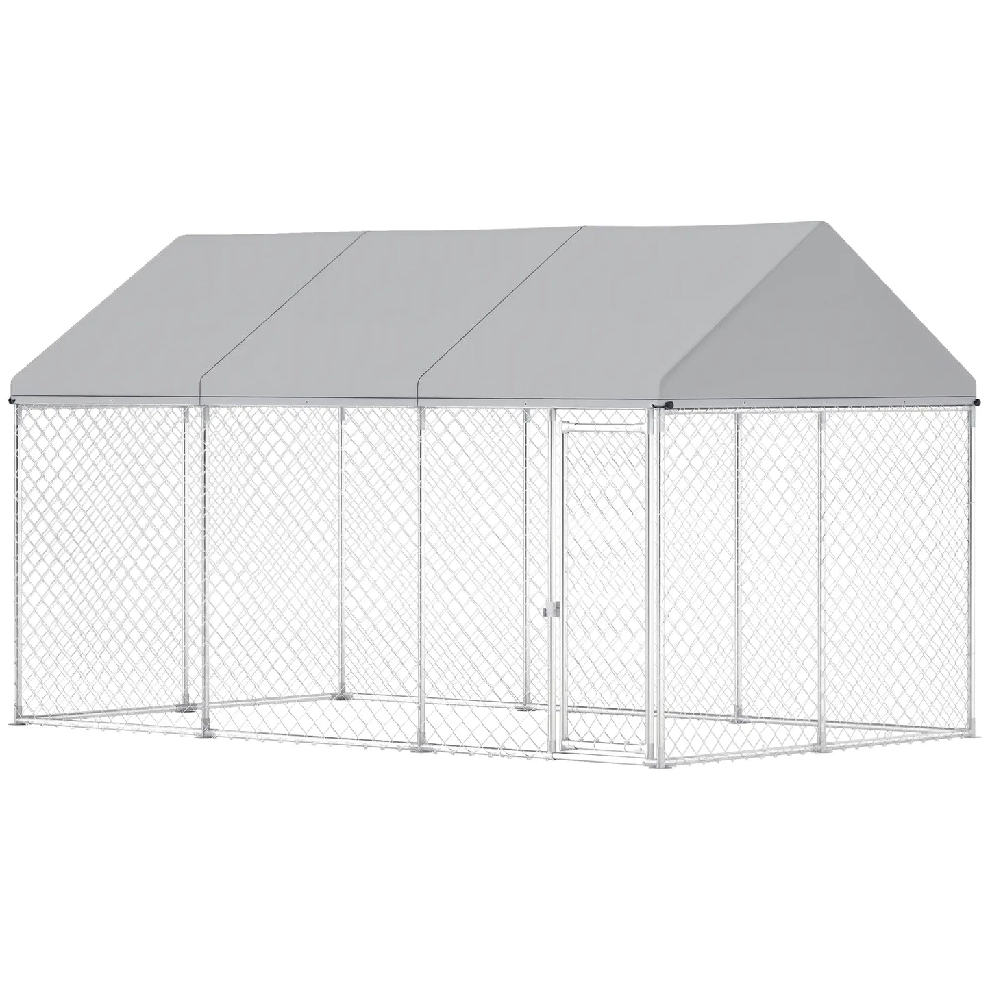 Galvanized Steel Outdoor Dog Kennel, Safety Lock, 13.1' x 7.5' x 7.8' Houses, Kennels & Pens at Gallery Canada
