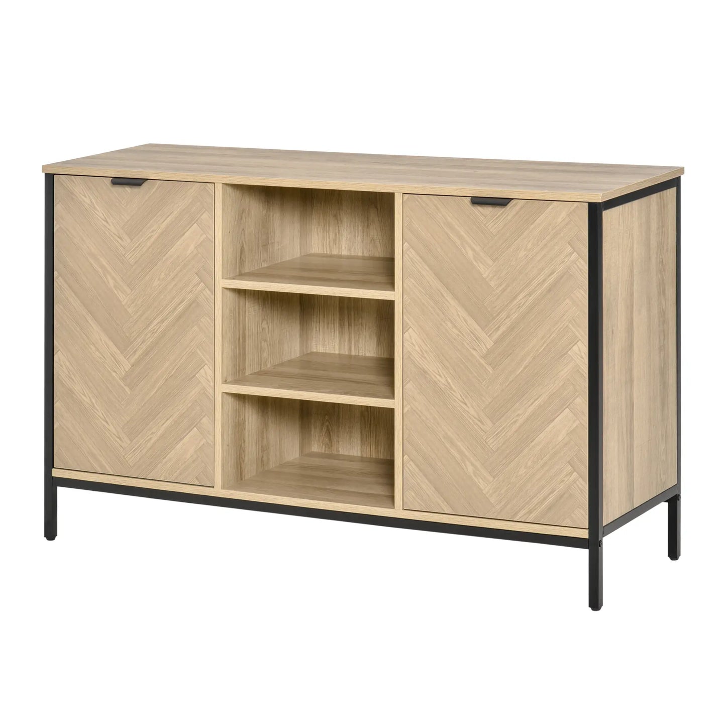 Sideboard Buffet Cabinet, 2 Doors, Adjustable Shelves, Oak Tone Bar Cabinets at Gallery Canada