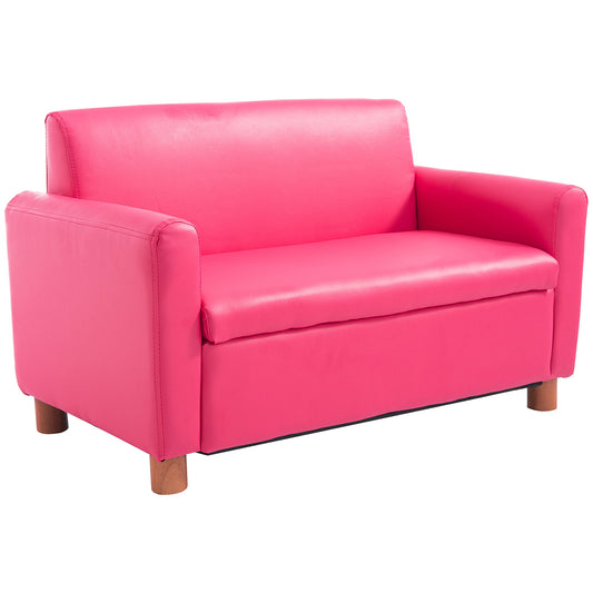 33" Kids Sofa Loveseat Child Upholstered Couch Chair Armchair Children's Furniture with Storage Compartment for Girls Bedroom Living Room Pink at Gallery Canada