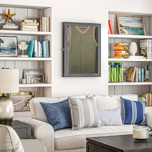 28" x 35" Hockey Jersey Frame, Basketball Football Baseball, Black Jersey Display Cases Black at Gallery Canada