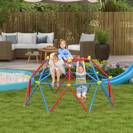 6 FT Climbing Dome Jungle Gym, UV-Resistant Steel, 396 lbs, Ages 3-8, Rust Gym Sets & Swings Red, Blue, Yellow at Gallery Canada