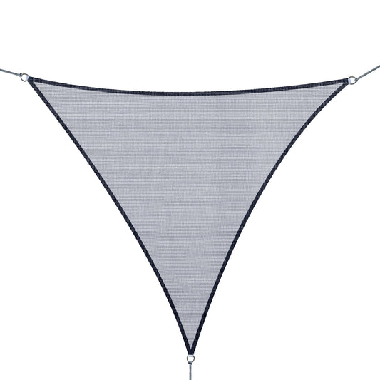 Triangle 12' Canopy Sun Sail Shade Garden Cover UV Protector Outdoor Patio Lawn Shelter with Carrying Bag, Grey - Gallery Canada