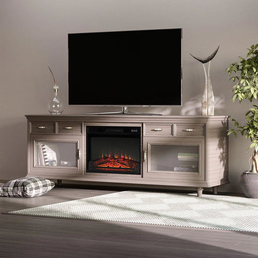 23" Electric Fireplace Insert, Realistic Log Flames, Adjustable Brightness, 1400W, Black Electric Fireplaces Black at Gallery Canada
