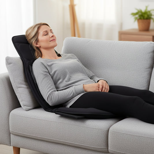 Foldable Full Body Massage Mat with 10 Vibration Motors, Black Back Massager Black at Gallery Canada