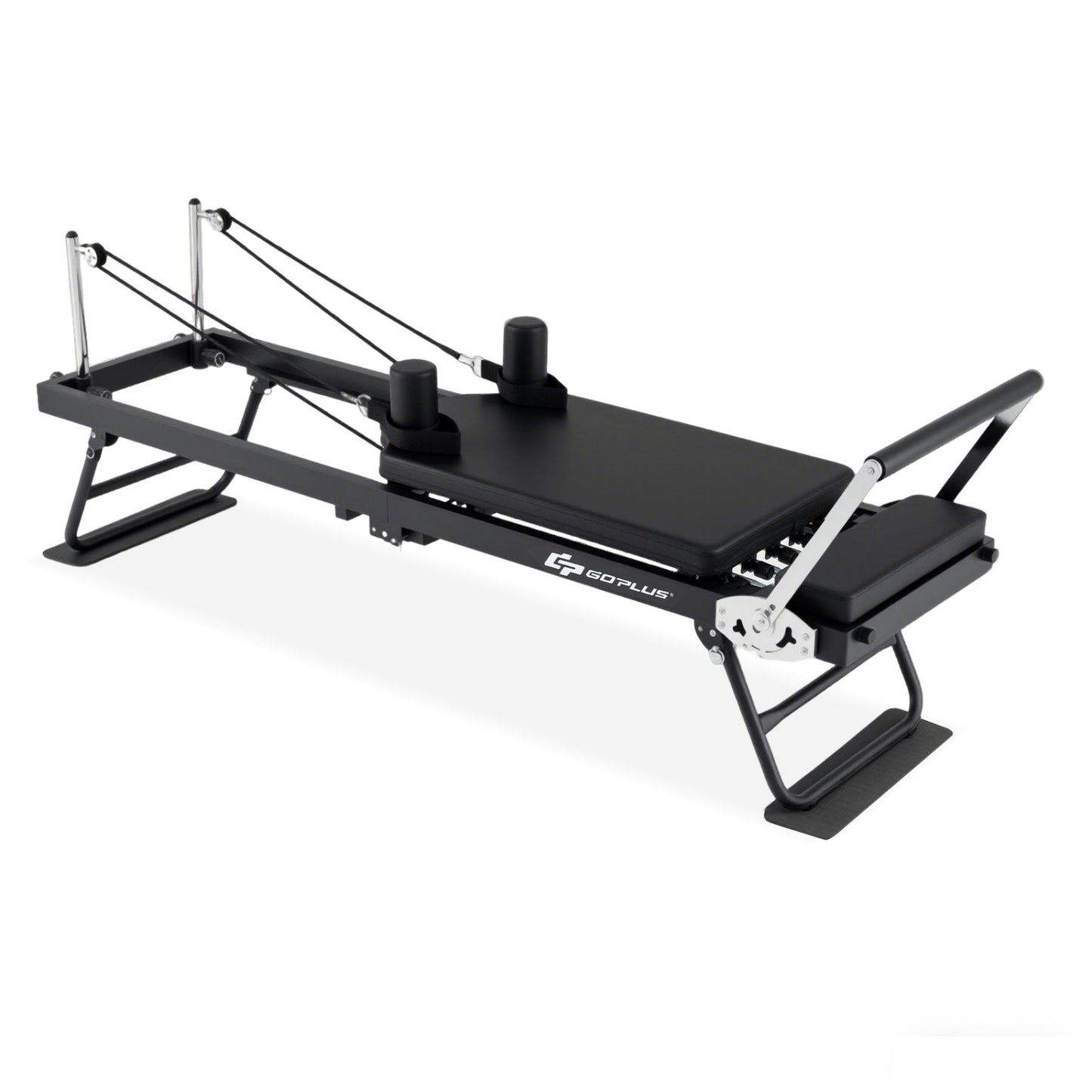 Foldable Pilates Reformer Machine, Large, Black Sport Equipments Black at Gallery Canada