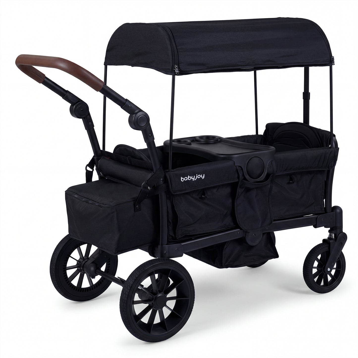 Foldable Double Seater Toddler Stroller, Removable Canopy, Black Baby Strollers at Gallery Canada