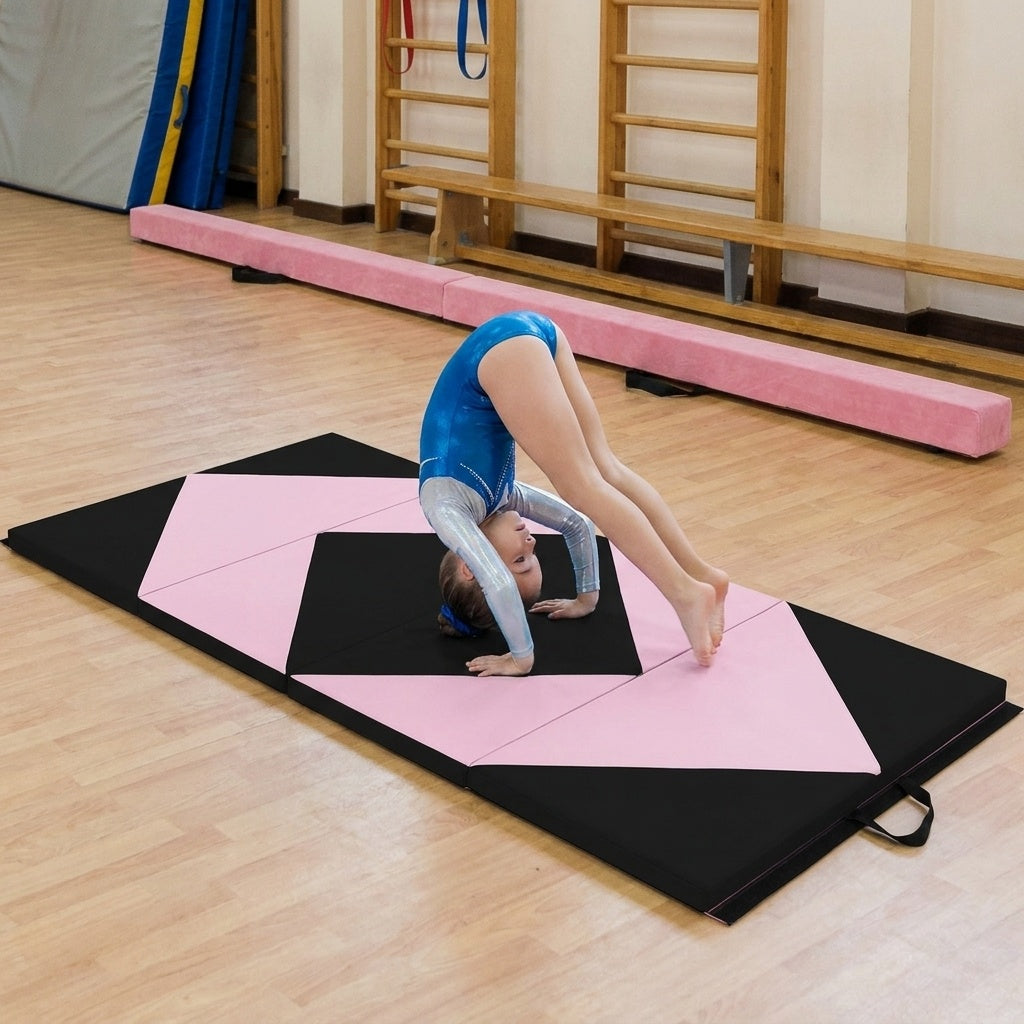 Folding Gymnastics Mat & Portable Floor Balance Beam Set Yoga & Gym Mats at Gallery Canada