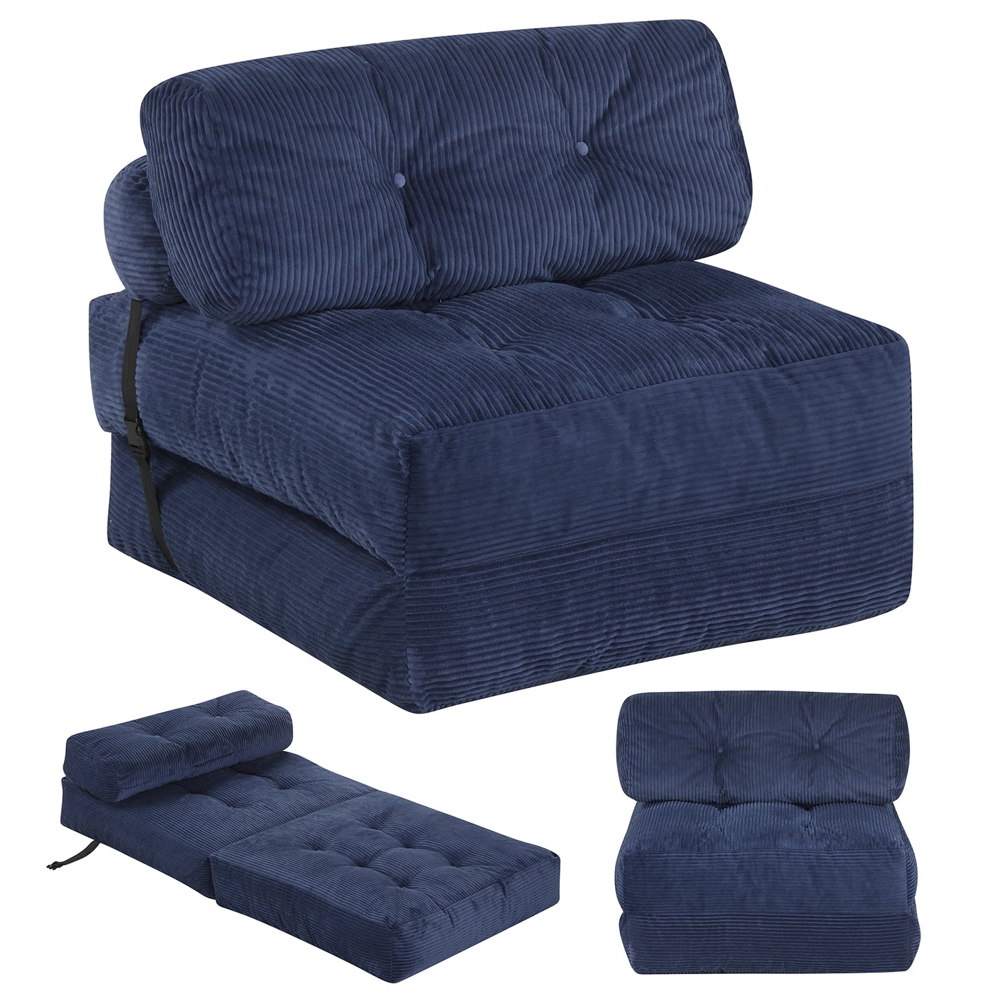 Folding Sofa Bed With Pillow, Navy Sofas & Loveseats Navy at Gallery Canada