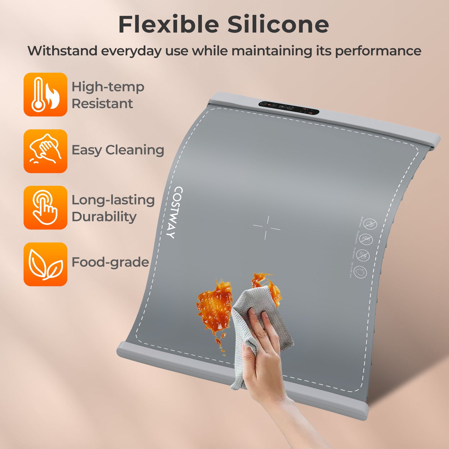 Rollable Portable Electric Food Warming Mat, Gray Food Warmers & Burners at Gallery Canada