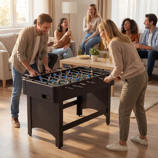 Foosball Table Competition Full Size Soccer Game Table with 22 Players, Black Game Room Black at Gallery Canada