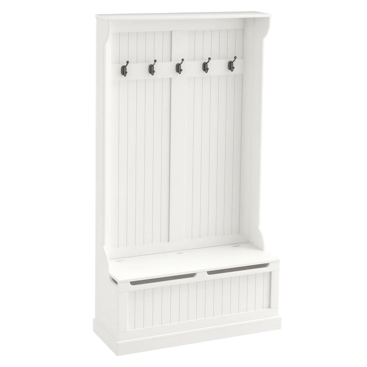 3-In-1 Hall Tree, Coat Rack, Shoe Storage, Bench Seat, White Clothing Storage at Gallery Canada