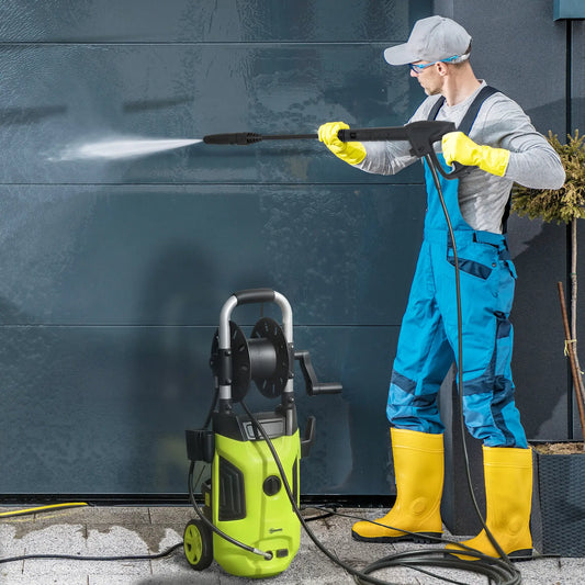 Electric Pressure Washer, 2176 PSI High Pressure Washer with 20 ft Outlet Hose, Adjustable Nozzle, 1.9GPM Power Washer Garden Accessories Green at Gallery Canada