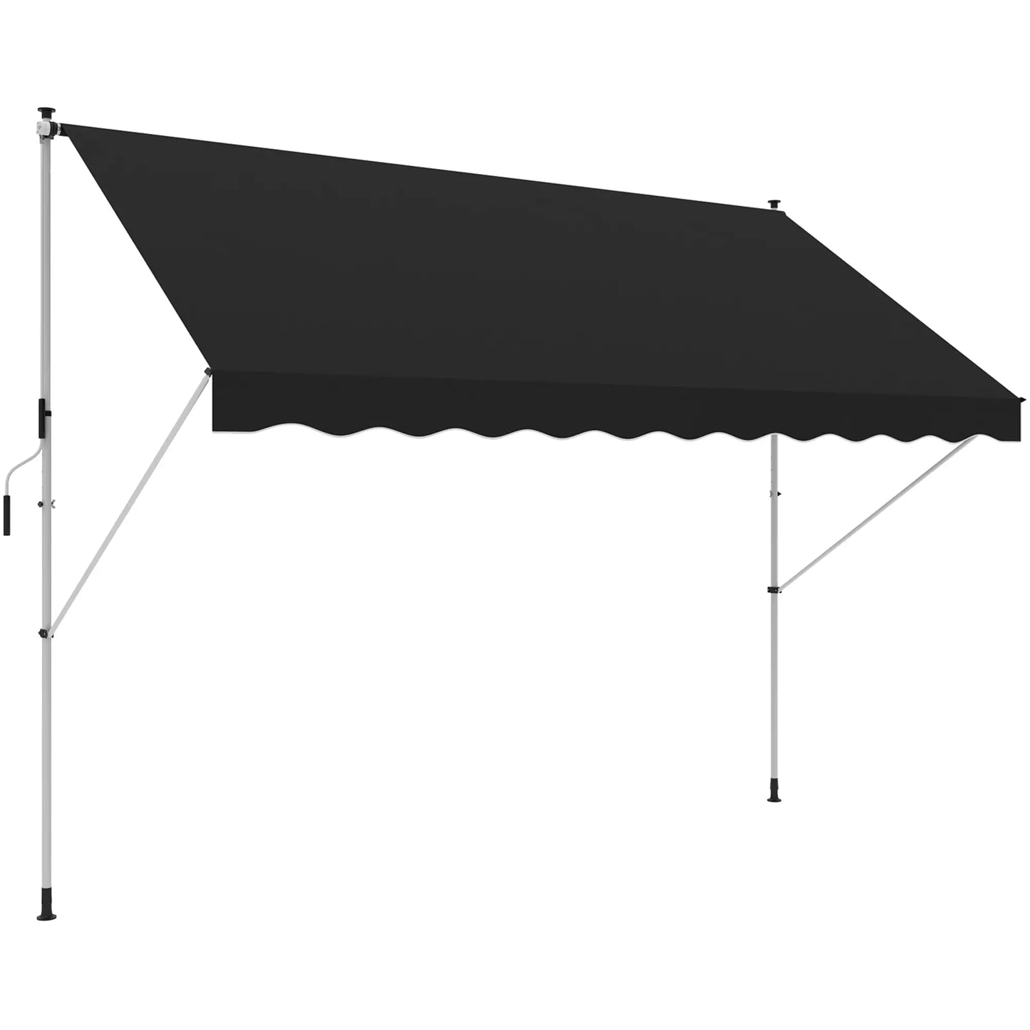 10x5ft Manual Retractable Awning, For Window Door Porch, Black Deck Awnings at Gallery Canada