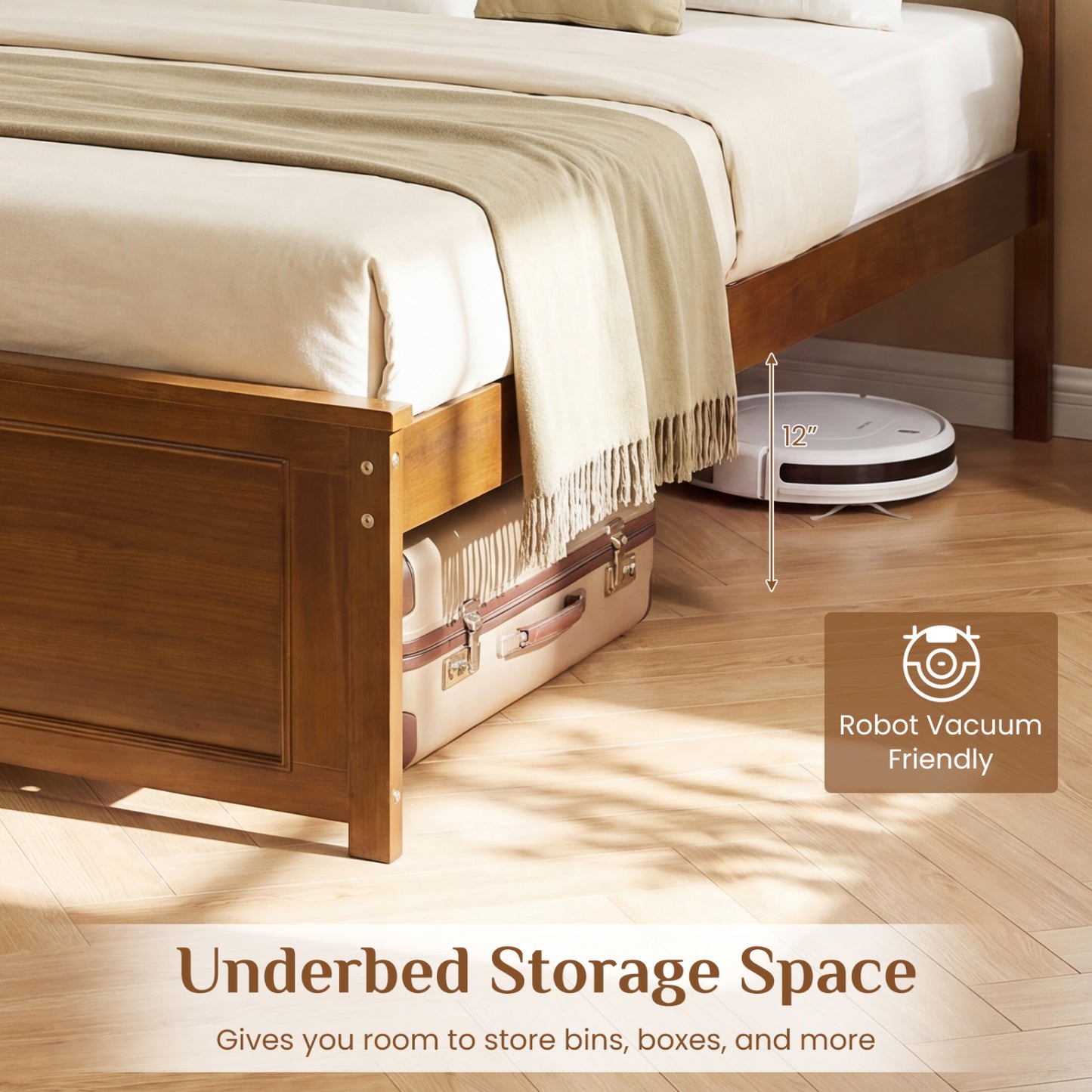 Full Size Wood Bed Frame with Headboard Simple Bed Frame at Gallery Canada