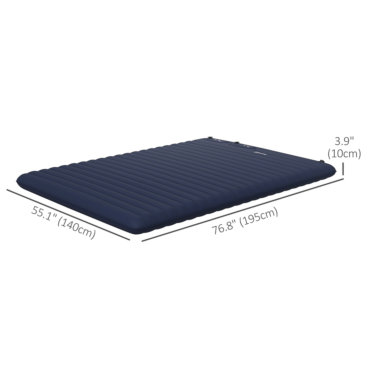 Double Size Air Bed with Built-in Foot Pump and Carry Bag, Blue at Gallery Canada