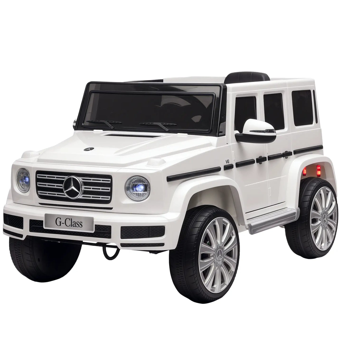 Licensed 12V Kids Ride on Car with Remote, Music, Lights, MP3, White Electric Toy Cars at Gallery Canada