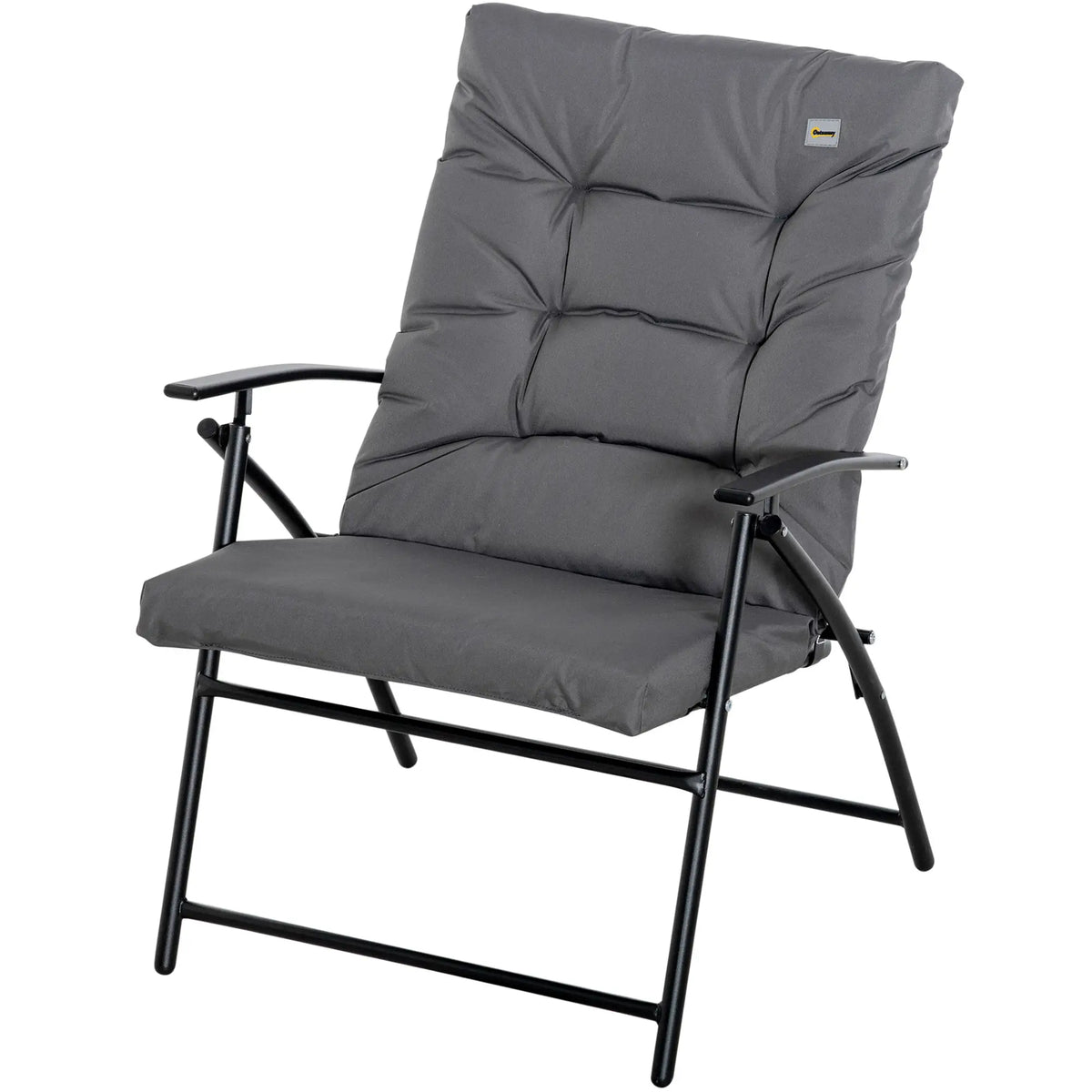 Foldable Lounge Chair, Fabric Recliner, Outdoor Lounger, Grey Patio Chairs at Gallery Canada