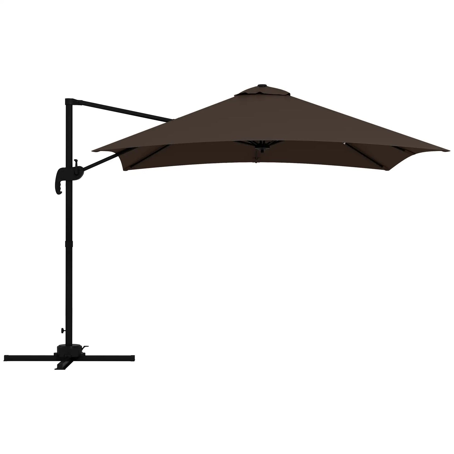 10x10ft Rotatable Square Cantilever Umbrella, 4 Adjustable Angles Cantilever Umbrellas at Gallery Canada