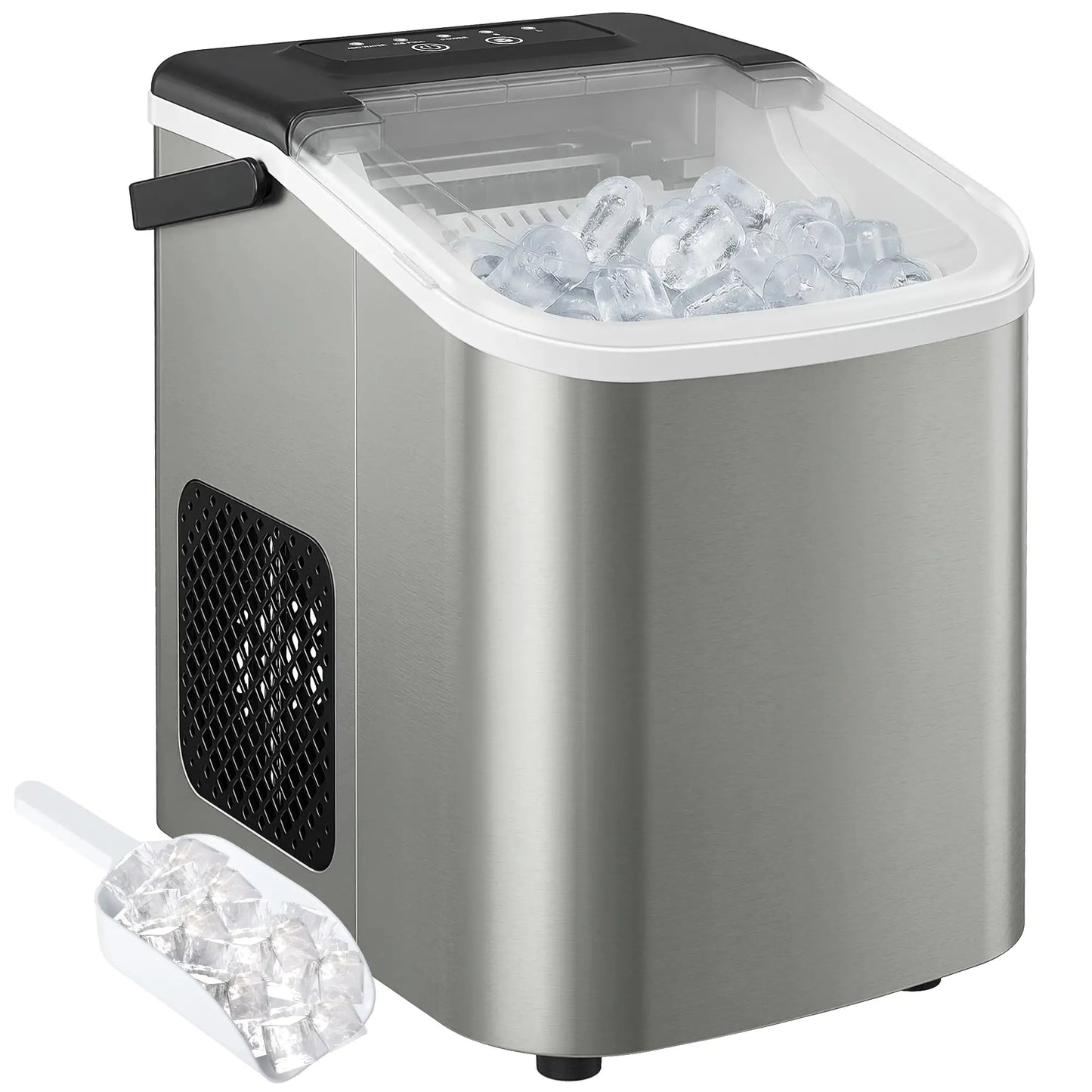 Portable Ice Maker, Self-Cleaning, 2 Bullet Ice Sizes, Silver Small Kitchen Appliances at Gallery Canada