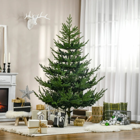 6ft Artificial Christmas Tree, Metal Base, Xmas Tree