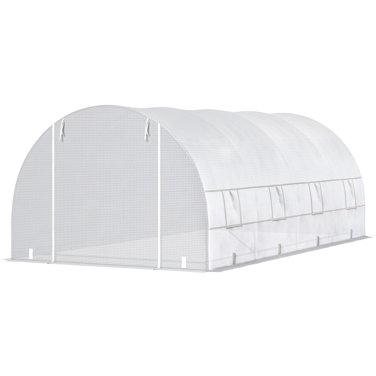 20x10x7ft Heavy Duty Walk-In Greenhouse, Outdoor Plant Grow House, White Tunnel Greenhouses at Gallery Canada