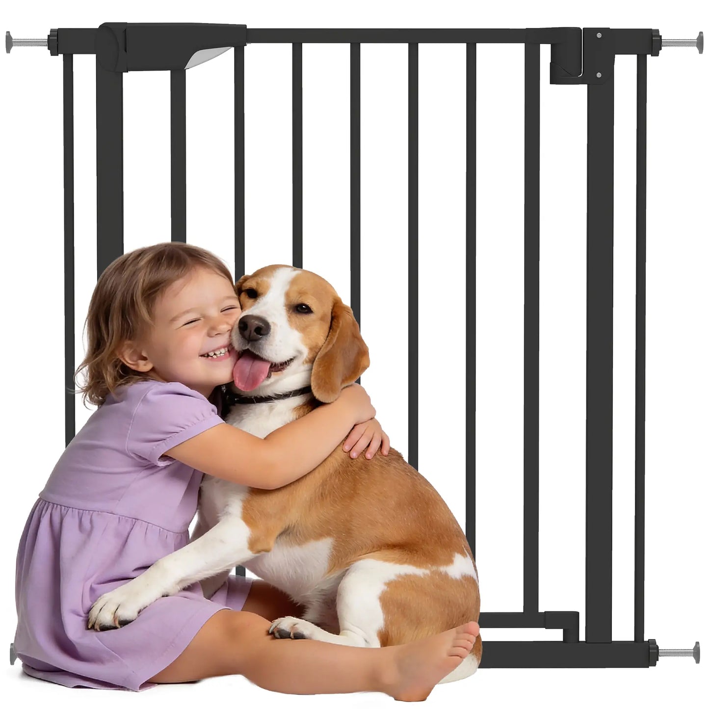 Baby Gate, Pet Safety Gate, 30"-32" Wide, Auto-Close, Black Pet Gates at Gallery Canada