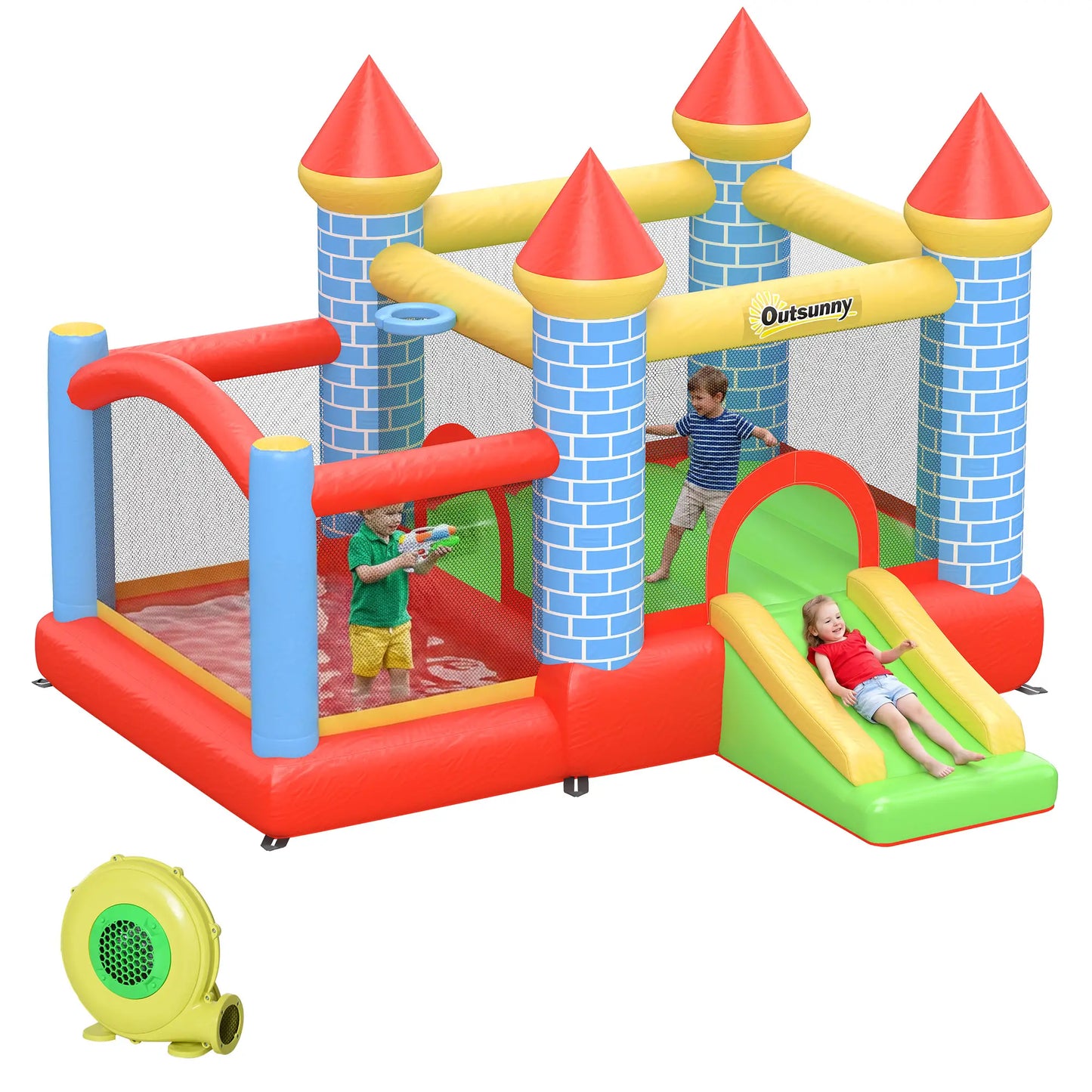 9.2 x 9.5FT Inflatable Bounce House, 4 in 1 With Trampoline, Slide, Pool Inflatables at Gallery Canada