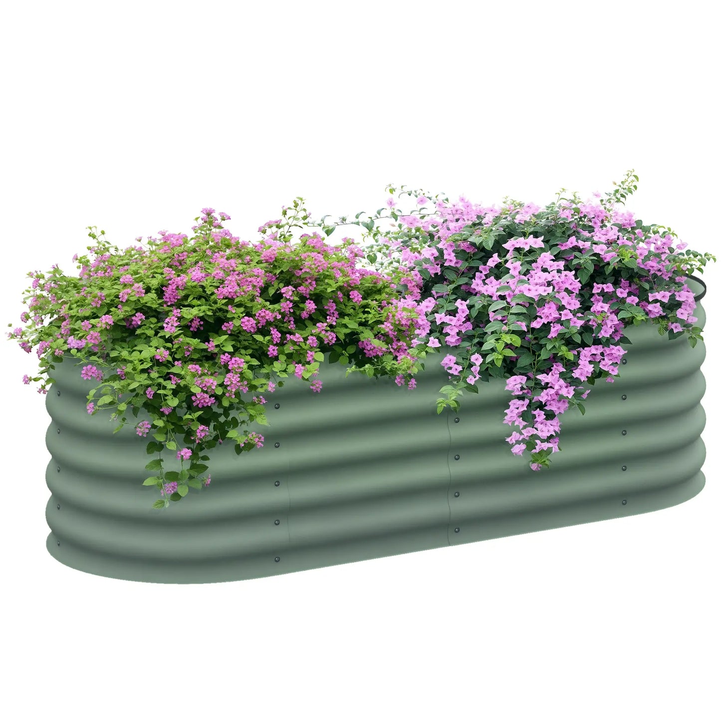 5x2x1.5 FT Galvanized Steel Raised Garden Bed, Green Metal Planter Box, Green Galvanized Planter Boxes at Gallery Canada