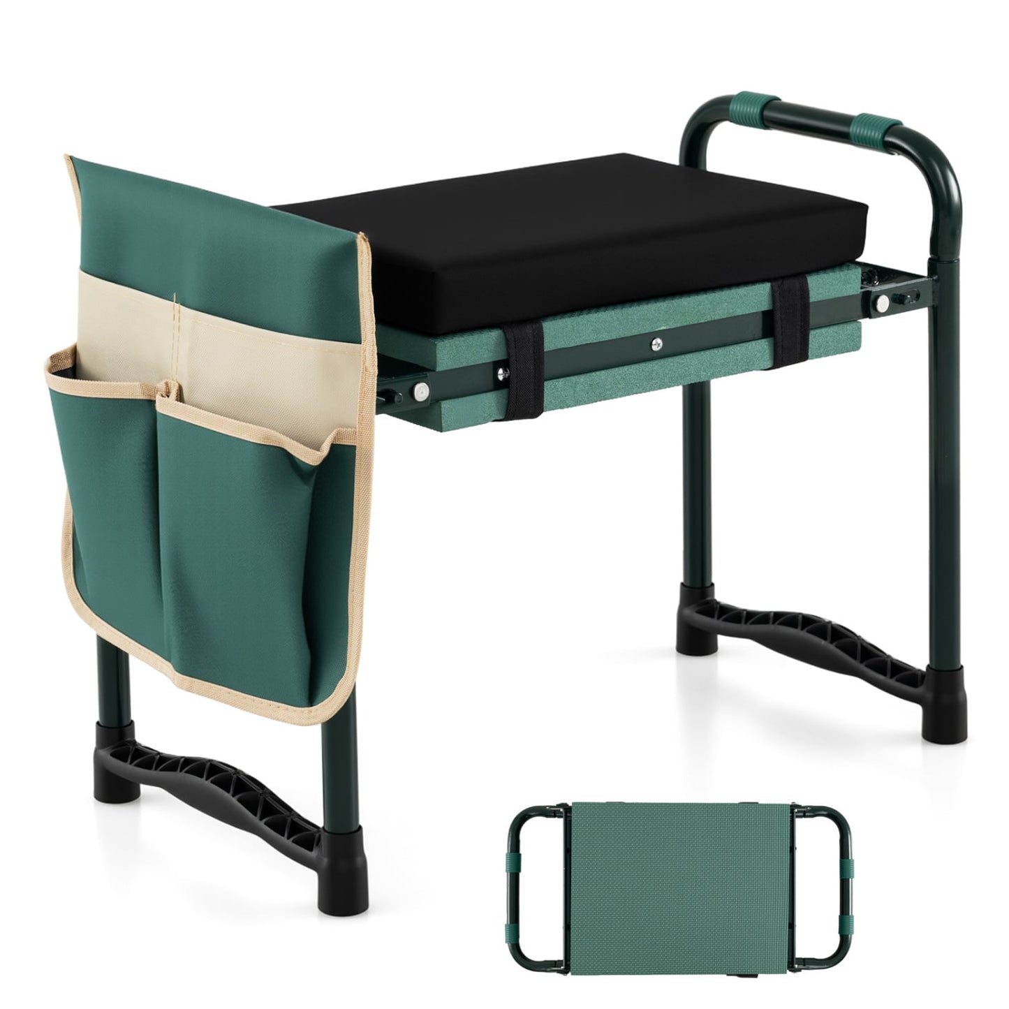 Foldable Garden Kneeler Seat With Eva Foam Padding, Green Garden Tools Green at Gallery Canada