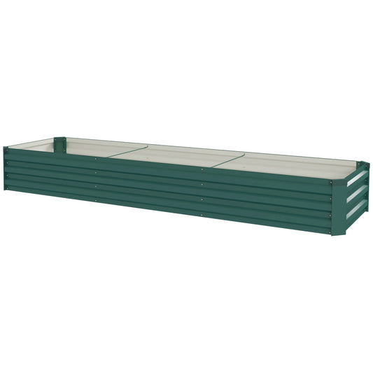 8'x2'x1' Galvanized Raised Bed, Large Elevated Planter Box for Growing Flowers, Herbs and Vegetables, Green at Gallery Canada
