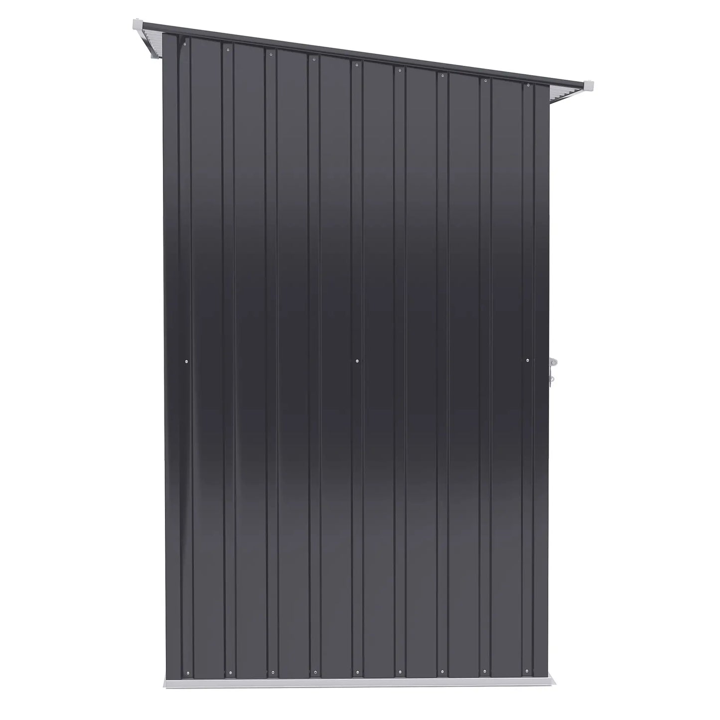 3.3' x 3.4' Lean-To Storage Shed, Galvanized Steel, Lockable Door, Dark Gray Sheds at Gallery Canada