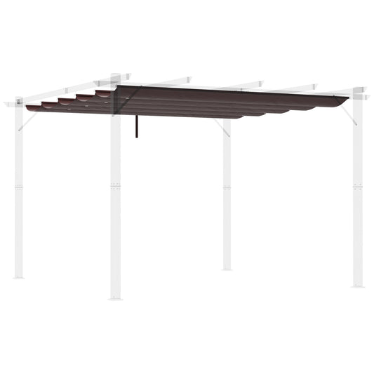 Retractable Replacement Pergola Canopy for 9.8' x 9.8' Pergola, Pergola Cover Replacement, Coffee - Gallery Canada