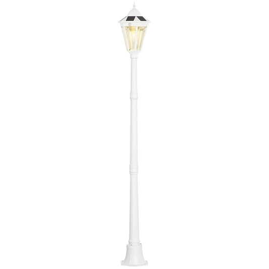 77" Solar Lamp Post Light Outdoor Street Lamp, Motion Activated Sensor PIR, Adjustable Brightness for Backyard, White - Gallery Canada
